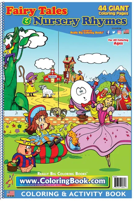 Fairy Tales & Nursery Rhymes Coloring Book Really Big Coloring Books