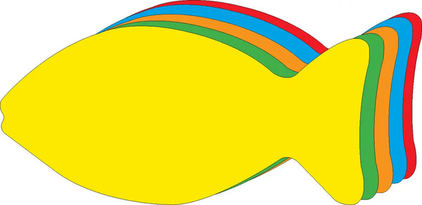 Faith Fish Small Foam Assorted Color Creative Cut-Outs Creative Shapes