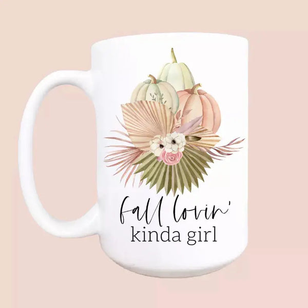 Fall lovin' kinda girl ceramic coffee mug Mug & Mini