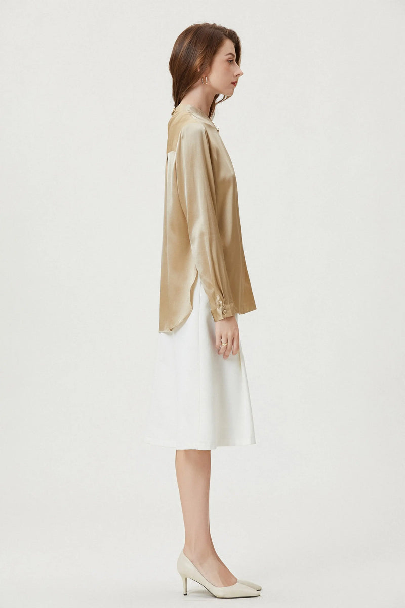 Fangyan | Marigold Silk Blouse Fangyan