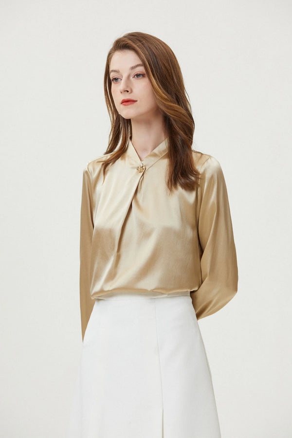Fangyan | Marigold Silk Blouse Fangyan