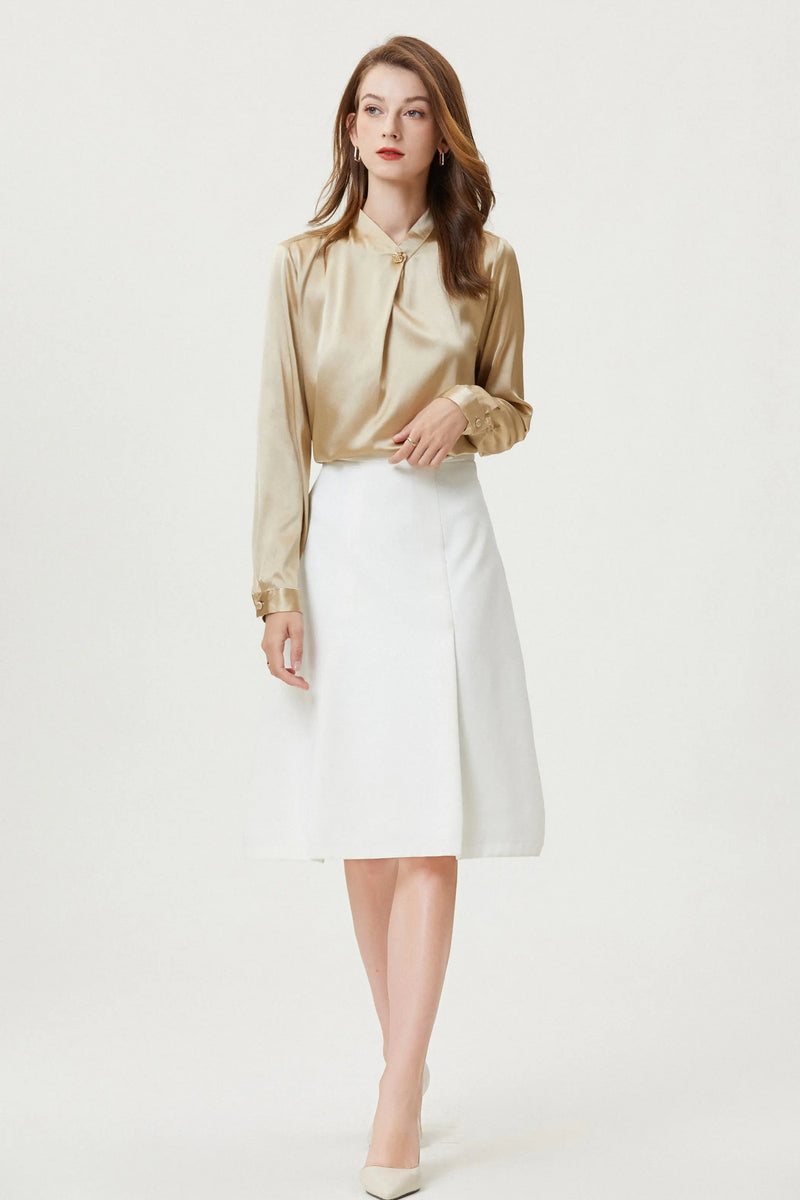 Fangyan | Marigold Silk Blouse Fangyan