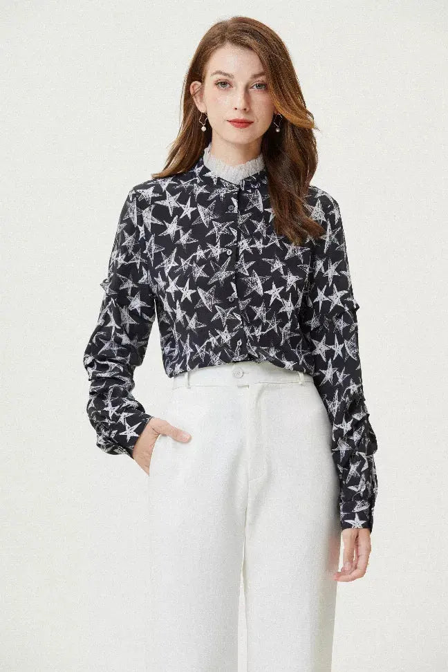 Fangyan | Stars Silk Blouse Fangyan