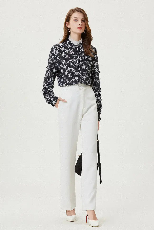 Fangyan | Stars Silk Blouse Fangyan