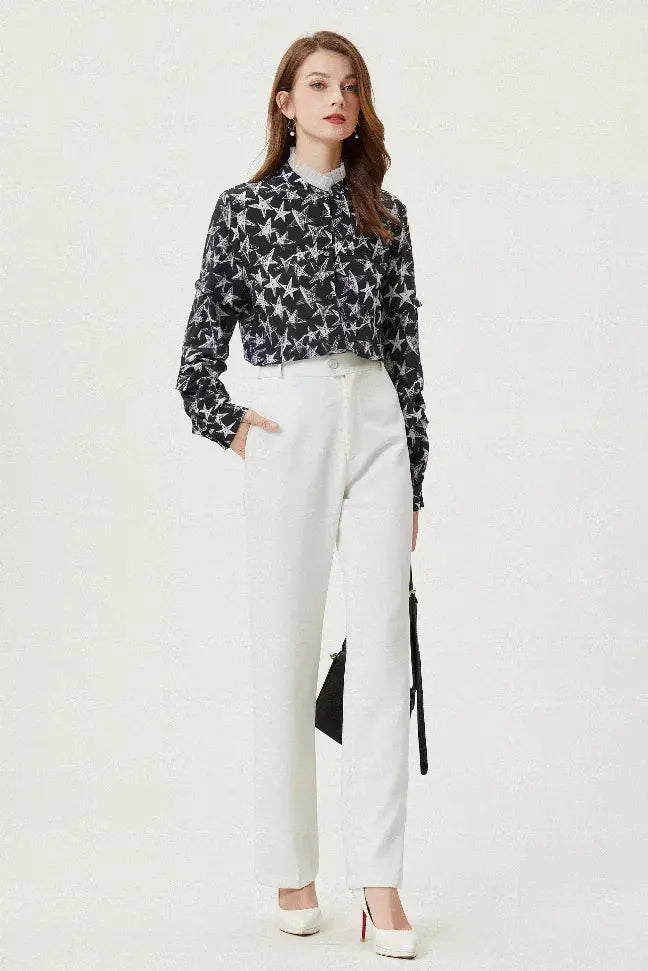 Fangyan | Stars Silk Blouse Fangyan