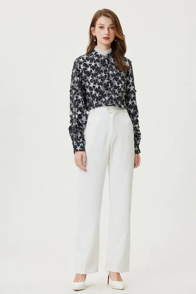 Fangyan | Stars Silk Blouse Fangyan