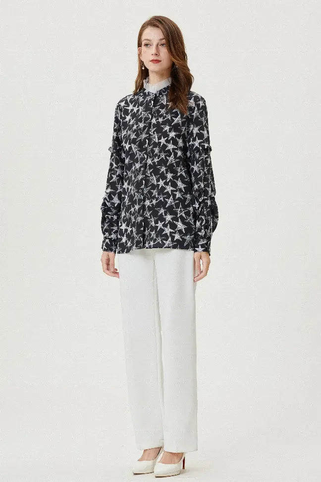 Fangyan | Stars Silk Blouse Fangyan