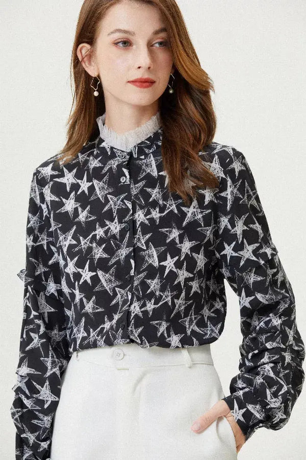 Fangyan | Stars Silk Blouse Fangyan