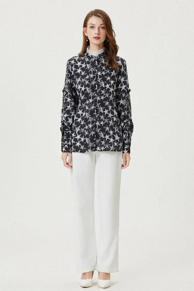 Fangyan | Stars Silk Blouse Fangyan
