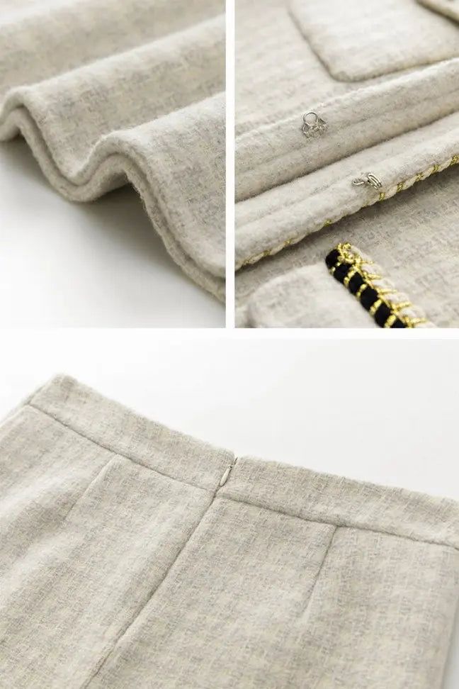 Fansilanen | Pearl Checkered  Coat Fangyan