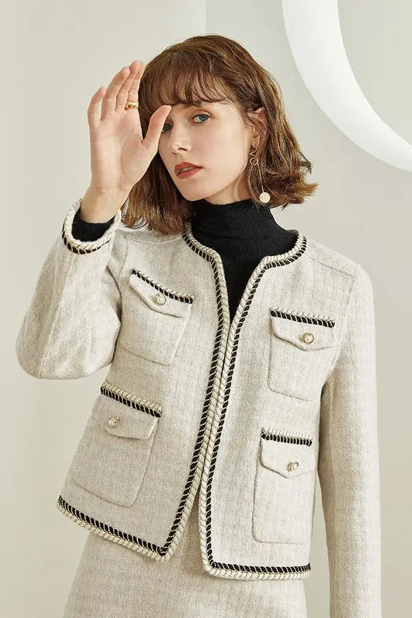 Fansilanen | Pearl Checkered  Coat Fangyan