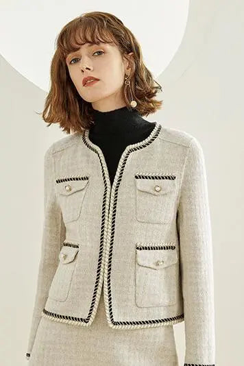 Fansilanen | Pearl Checkered  Coat Fangyan