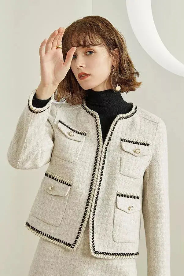Fansilanen | Pearl Checkered  Coat Fangyan