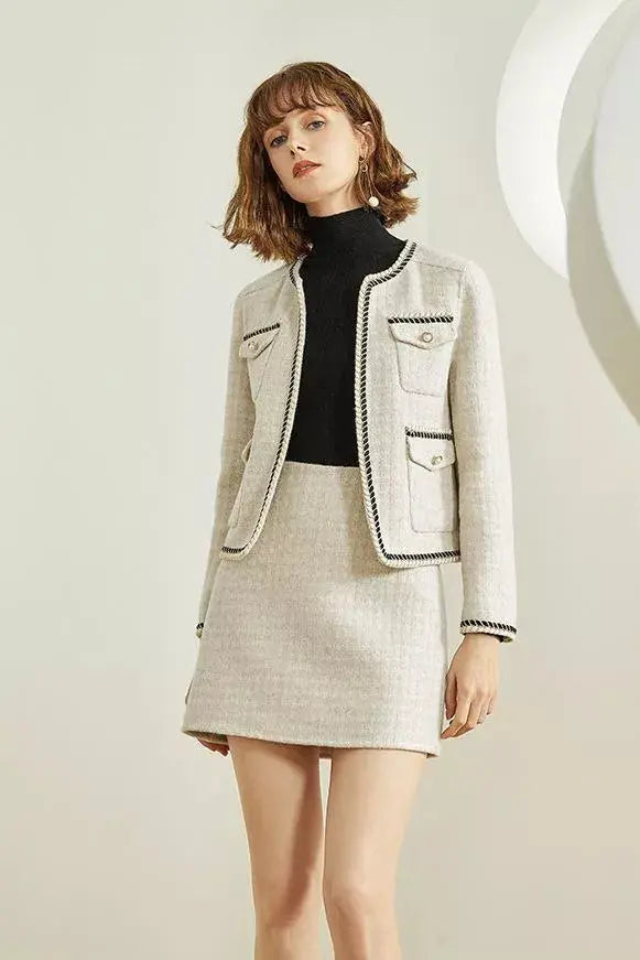 Fansilanen | Pearl Checkered  Coat Fangyan