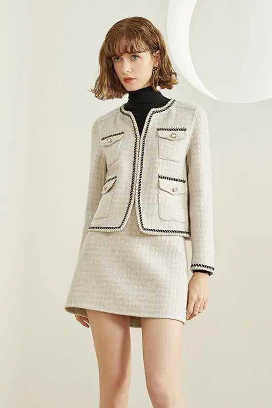 Fansilanen | Pearl Checkered  Coat Fangyan