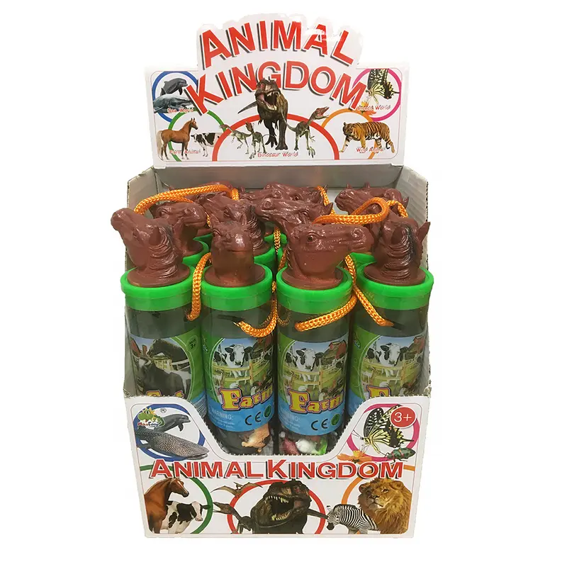 Farm Animals 2" Figurines Tube, Display Set of 12 Tubes Texas Toy Distribution