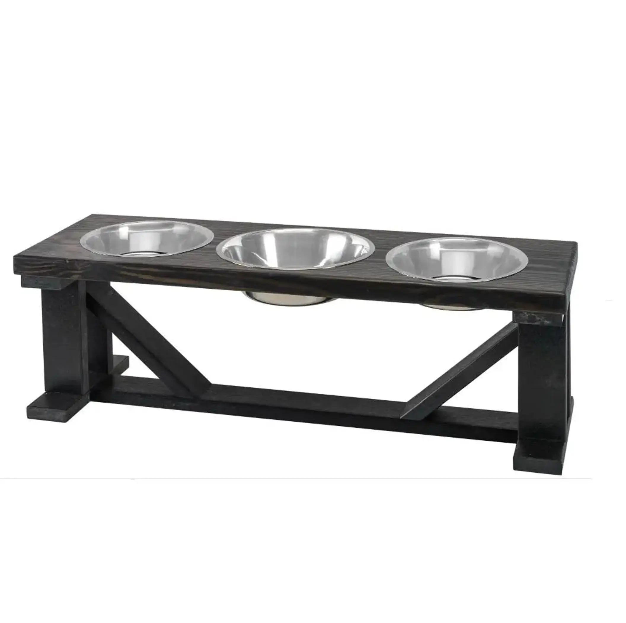 Farmhouse 3-Bowl Elevated Dog Feeder Bearwood Essentials
