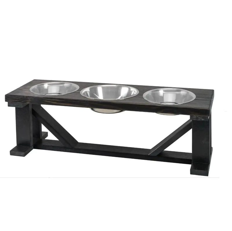 Farmhouse 3-Bowl Elevated Dog Feeder Bearwood Essentials