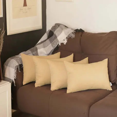 Farmhouse Square and Lumbar Solid Color Throw Pillow Covers Set MIKE & Co. NEW YORK