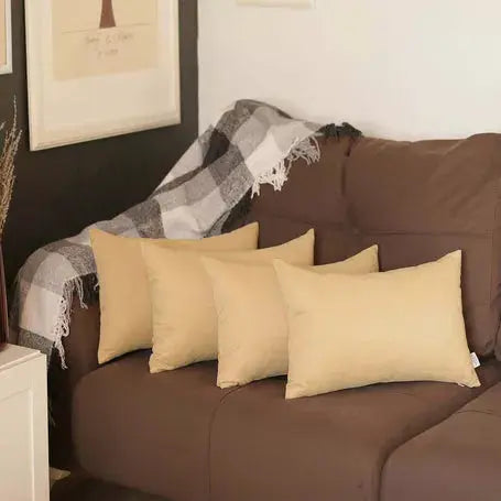 Farmhouse Square and Lumbar Solid Color Throw Pillow Covers Set MIKE & Co. NEW YORK