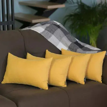 Farmhouse Square and Lumbar Solid Color Throw Pillow Covers Set MIKE & Co. NEW YORK