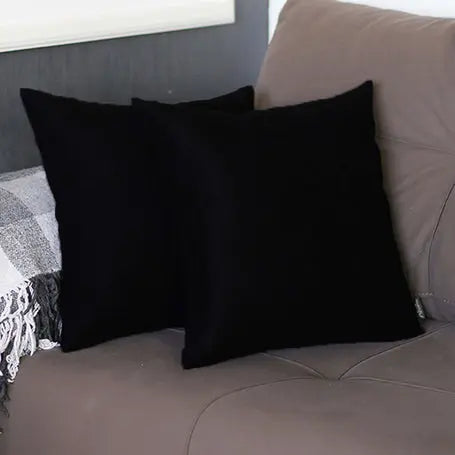Farmhouse Square and Lumbar Solid Color Throw Pillow Covers Set MIKE & Co. NEW YORK