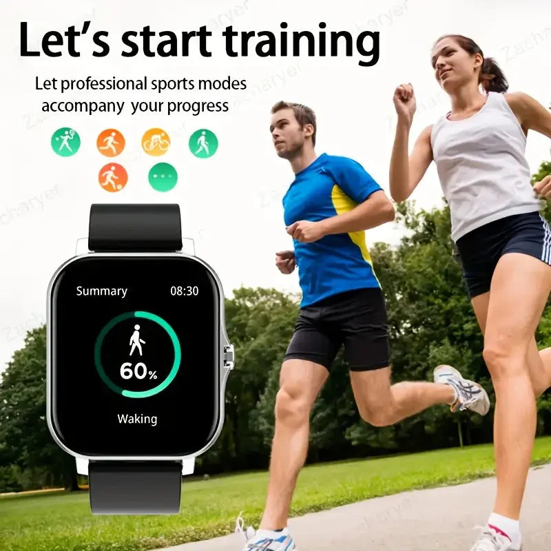 Fashion Smart Watch, Equipped with 1.83-inch HD Display, Wireless Call and Voice Assistant-fitness Tracker, USB Charging. GreatEagleInc