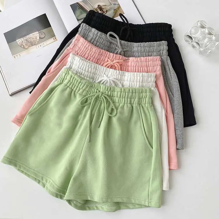 Fat mm large size shorts female summer New loose harbor wind leisure sports a word home wide leg hot pants foreign trade ins GreatEagleInc