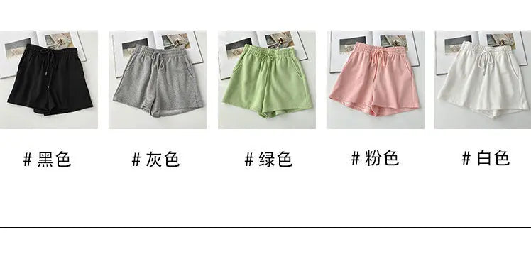 Fat mm large size shorts female summer New loose harbor wind leisure sports a word home wide leg hot pants foreign trade ins GreatEagleInc
