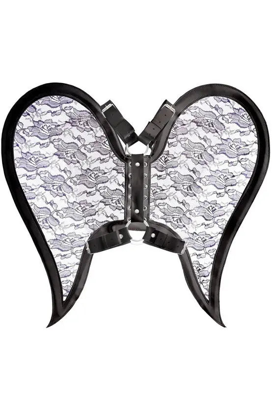 Faux Leather & Lace Angel Wing Body Harness Daisy Corsets