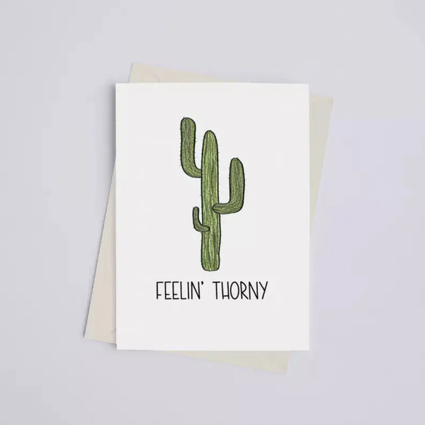 Feelin' Thorny - Greeting Card Black Cat Bazaar
