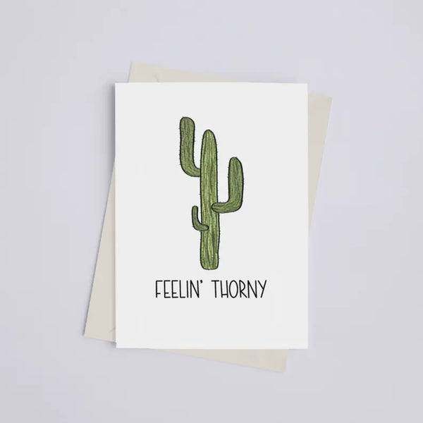 Feelin' Thorny - Greeting Card Black Cat Bazaar