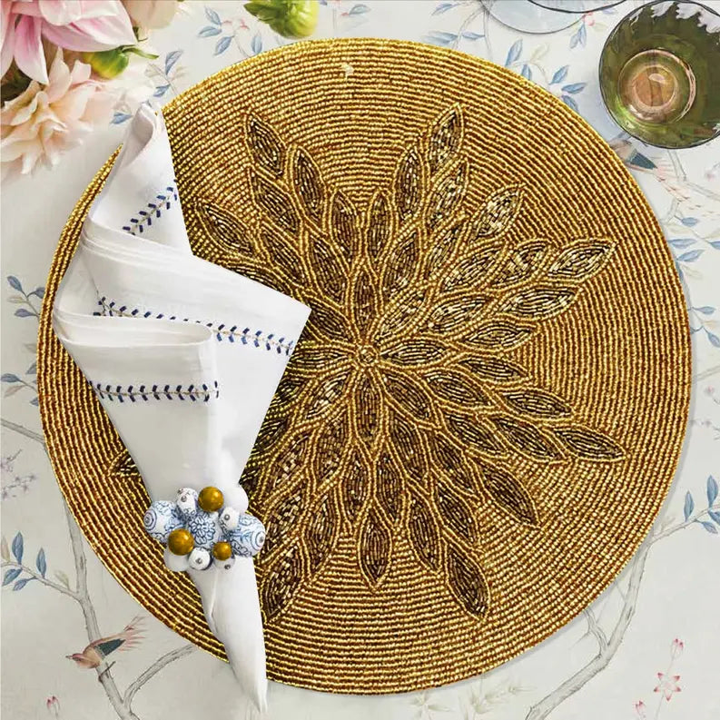 Festive Design Beaded Placemats Decozen