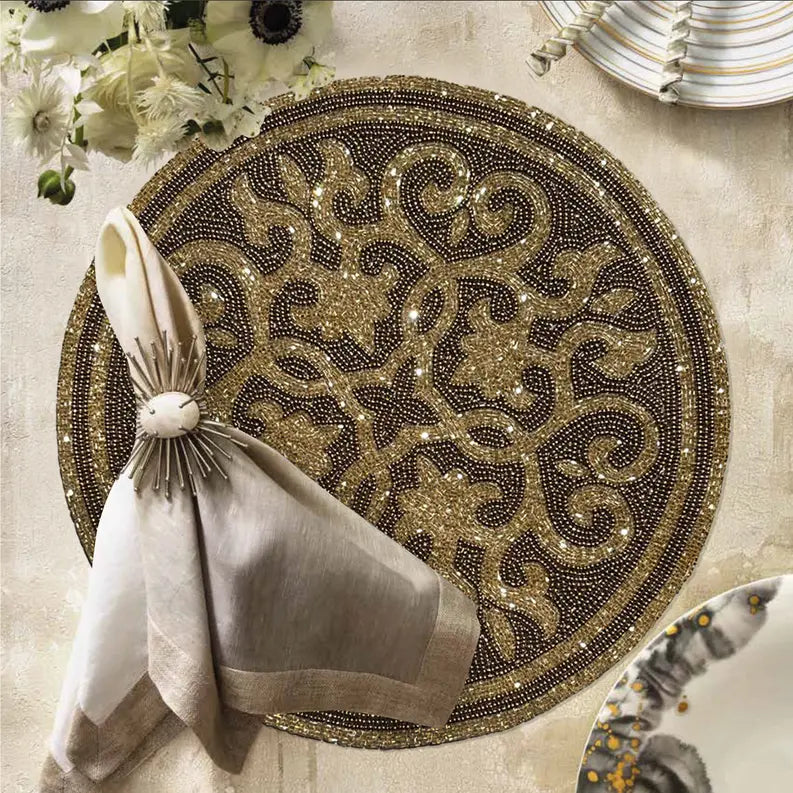 Festive Design Beaded Placemats Decozen