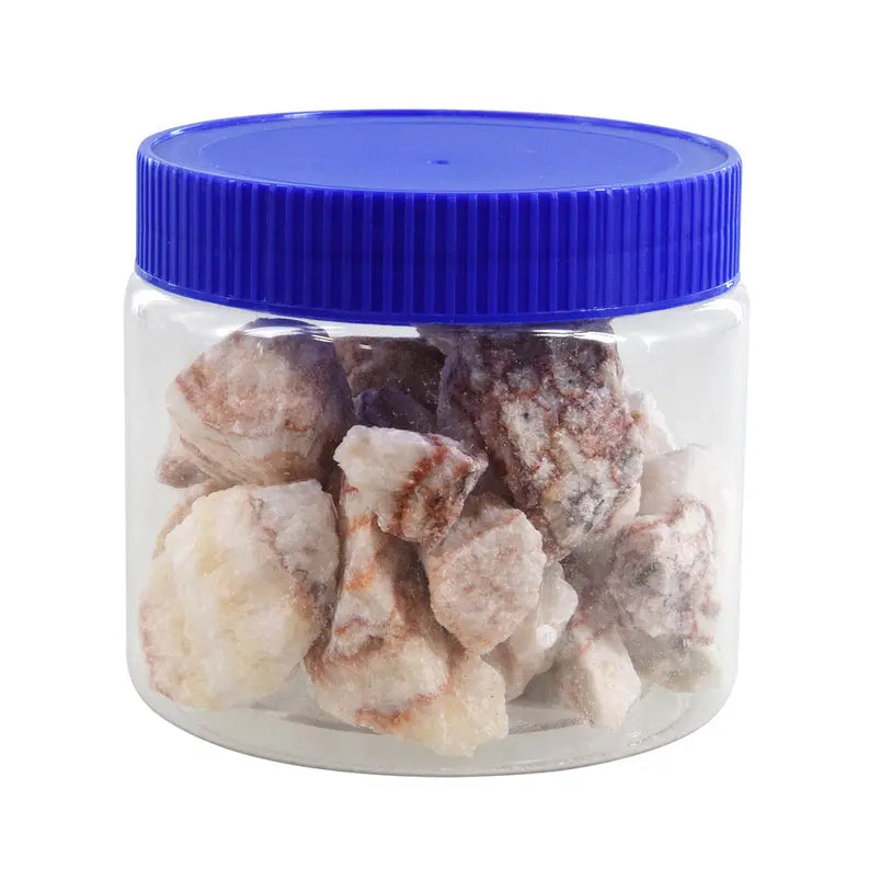 Fiery Red and White Rock Jar Feller Stone