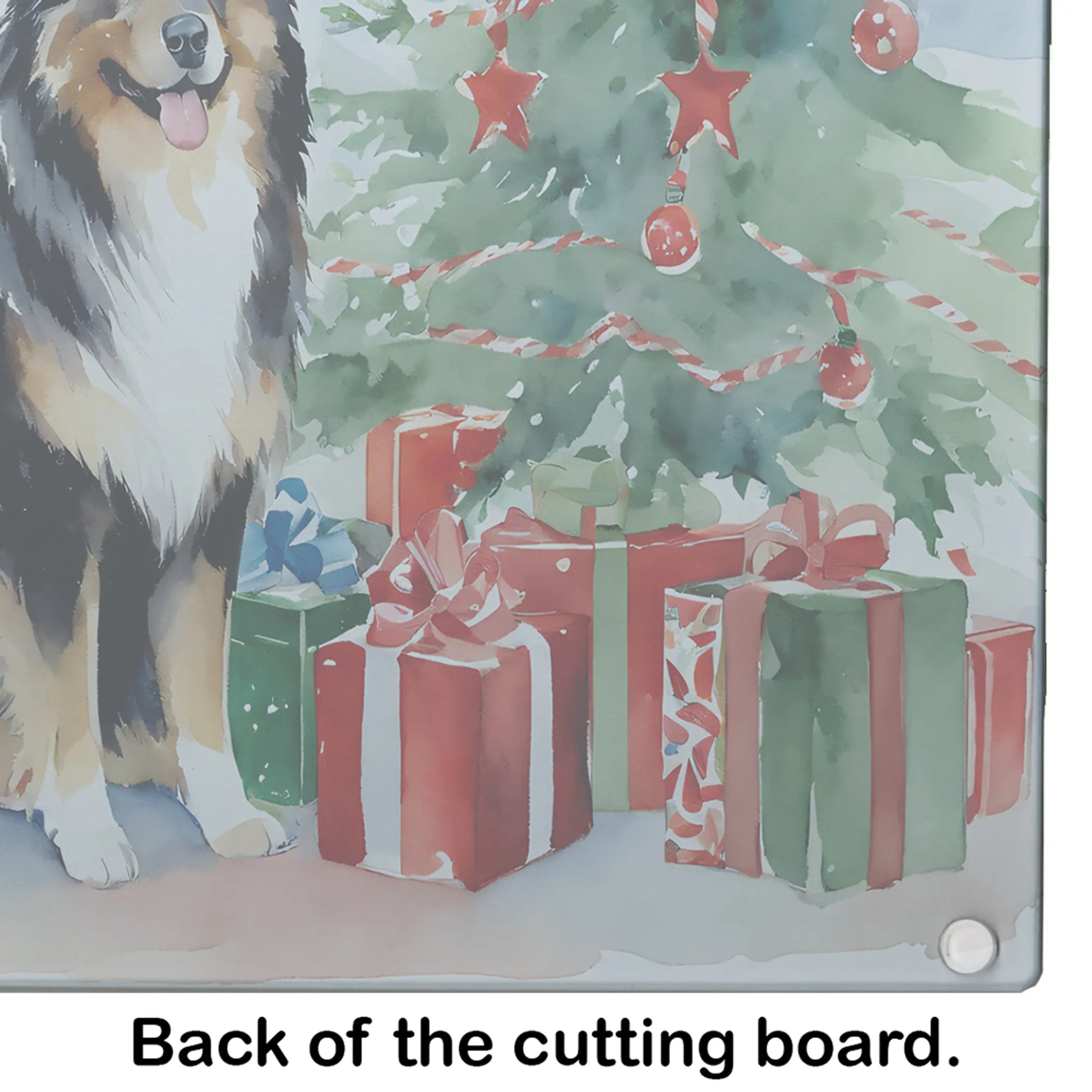 Finnish Lapphund Cozy Christmas Glass Cutting Board Caroline's Treasures