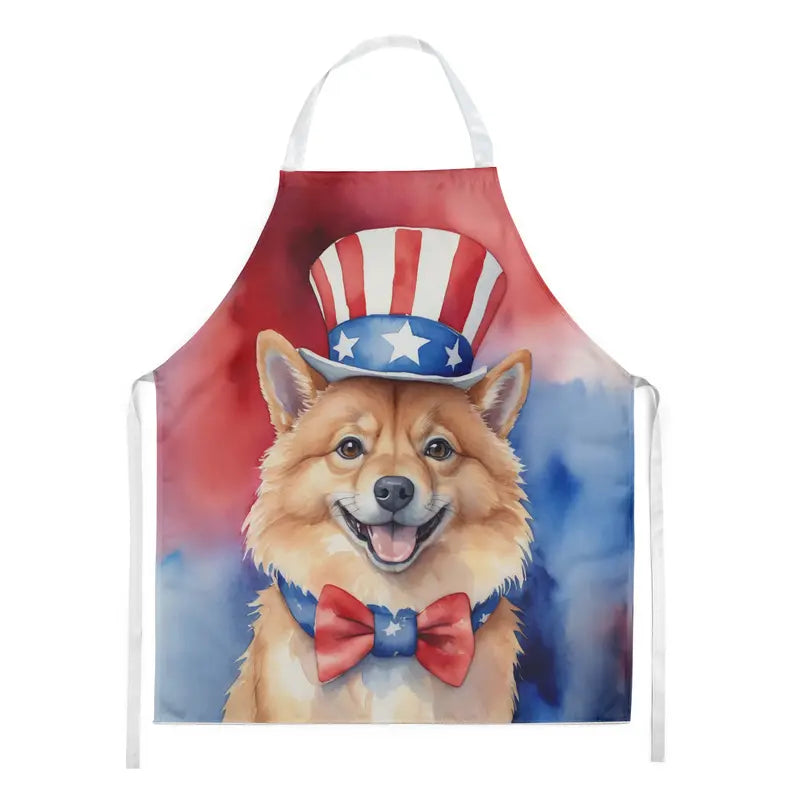 Finnish Spitz Patriotic American Apron Caroline's Treasures