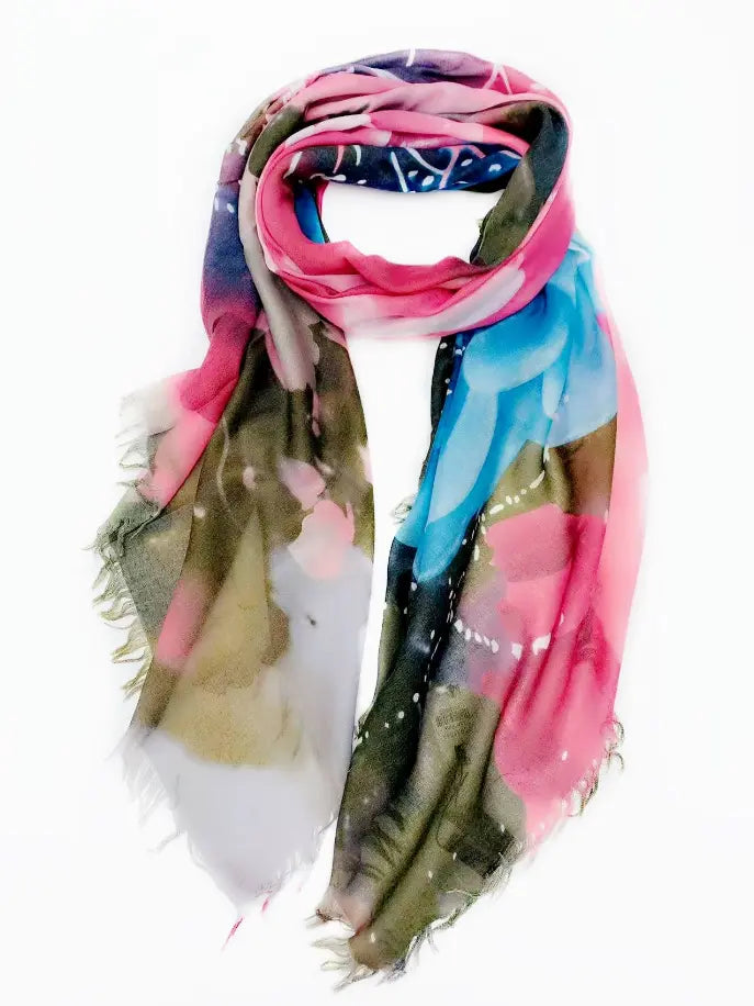Firework & Floral Scarf JC Sunny Fashion