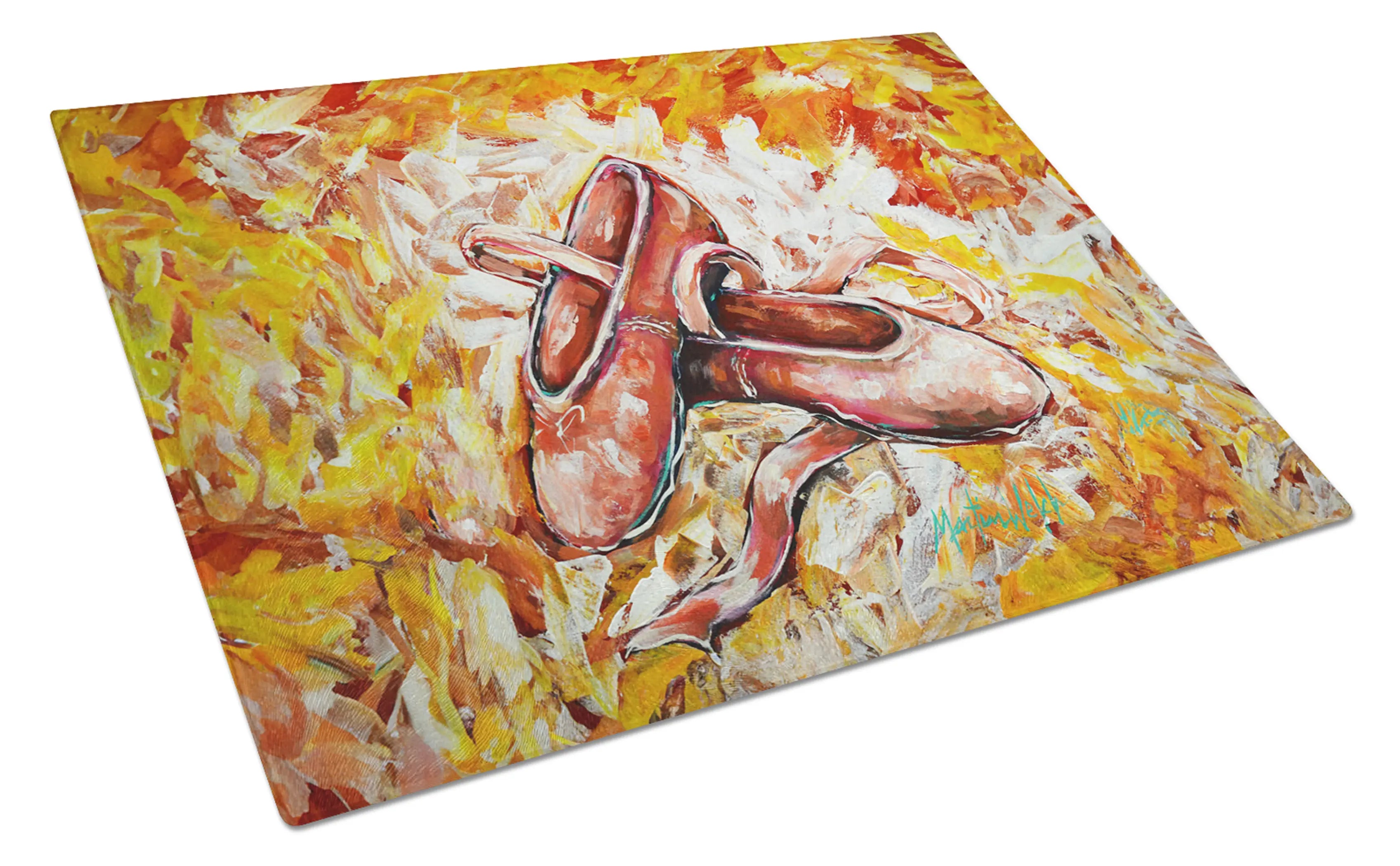 First Step Ballet Shoes Glass Cutting Board Caroline's Treasures