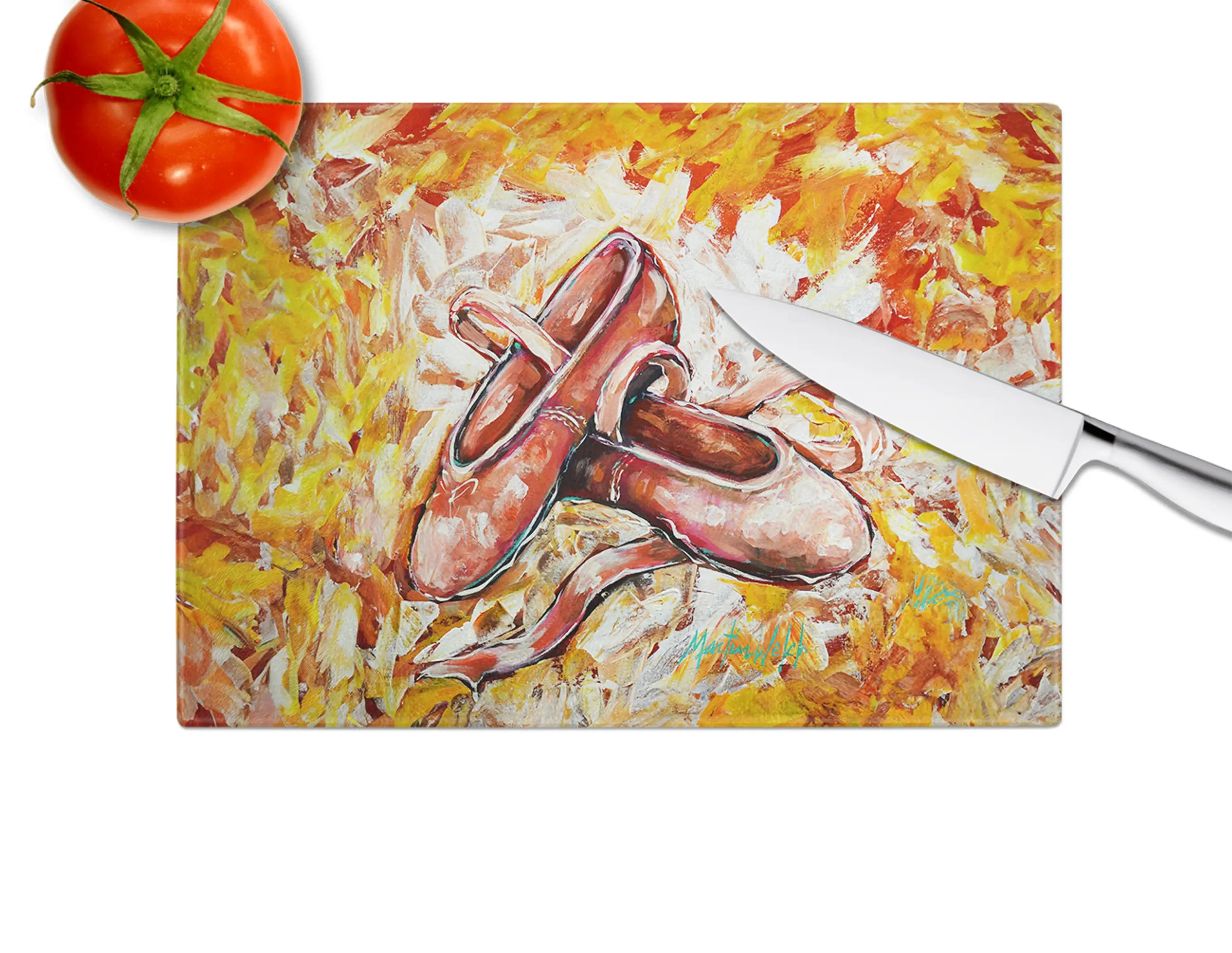 First Step Ballet Shoes Glass Cutting Board Caroline's Treasures