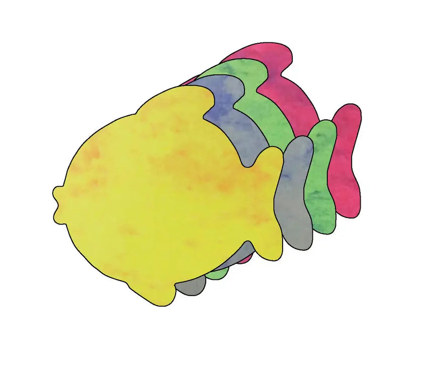 Fish Marble Assorted Color Creative Cut-Outs Creative Shapes