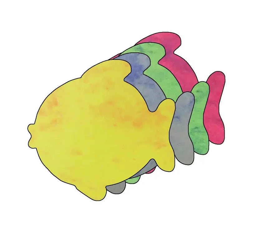 Fish Marble Assorted Color Creative Cut-Outs Creative Shapes