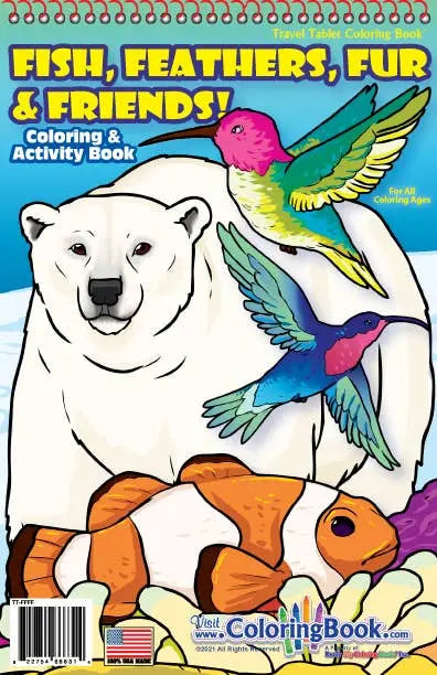 Fish, Feathers, Fur and Fun Really Big Coloring Books