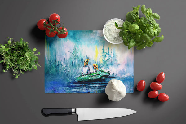 Fishing On The Bayou Glass Cutting Board Caroline's Treasures