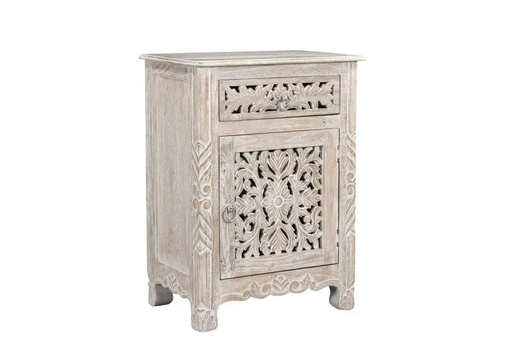 Five Piec White Solid Wood Bedroom Set With Mirror Homeroots Bed & Bath