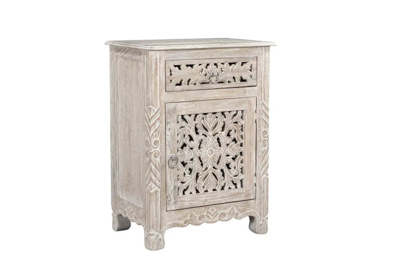 Five Piec White Solid Wood Bedroom Set With Mirror Homeroots Bed & Bath