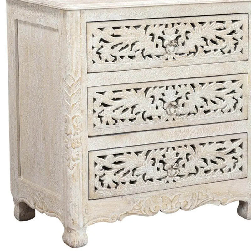 Five Piec White Solid Wood Bedroom Set With Mirror Homeroots Bed & Bath