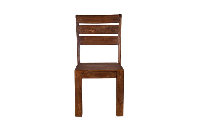 Five Piece Brown Round Solid Wood Dining Set with Four Chairs Homeroots Kitchen & Dining