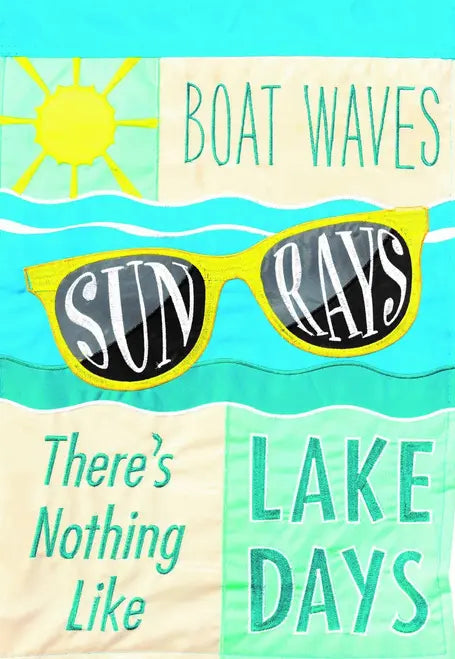 Flag Boat Waves Sun Rays Polyester Dicksons Inc