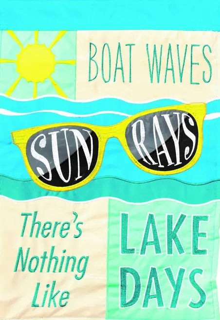 Flag Boat Waves Sun Rays Polyester Dicksons Inc